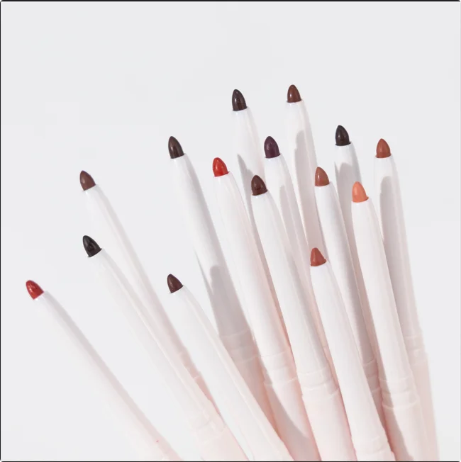 15 Color Matte Rotating Lip Liner Pencil No Logo Private Label Vegan Waterproof Lip Liner