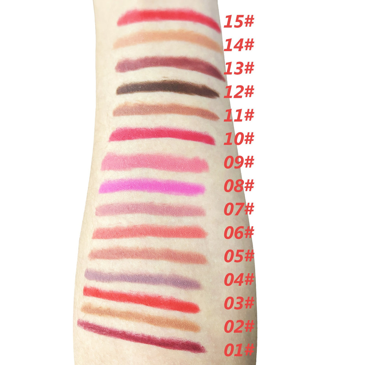 high quality 15 color lip use matte lip liner long lasting lip makeup pencil with sharpener lip liner