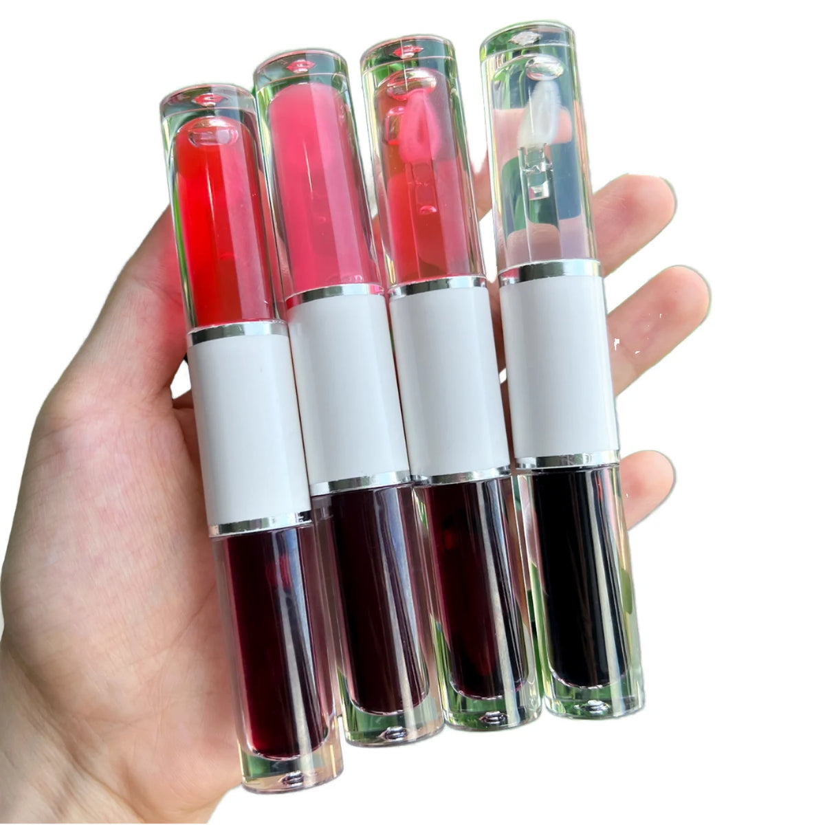 2 in 1 Moisturizing Long-lasting Non Stick Cup Peel Off Lip Gloss and Lip Oil Double Head Peel Off Lip Stain Private Label