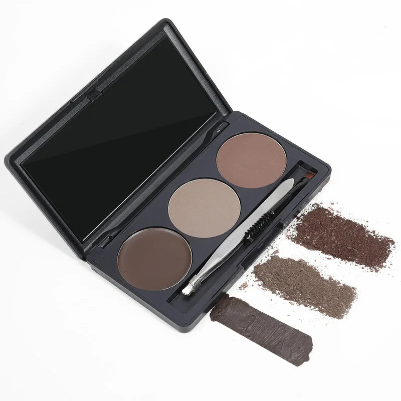 3 Colors Eyebrow Powder Palette Natural Makeup Private Label Eyebrow Powder