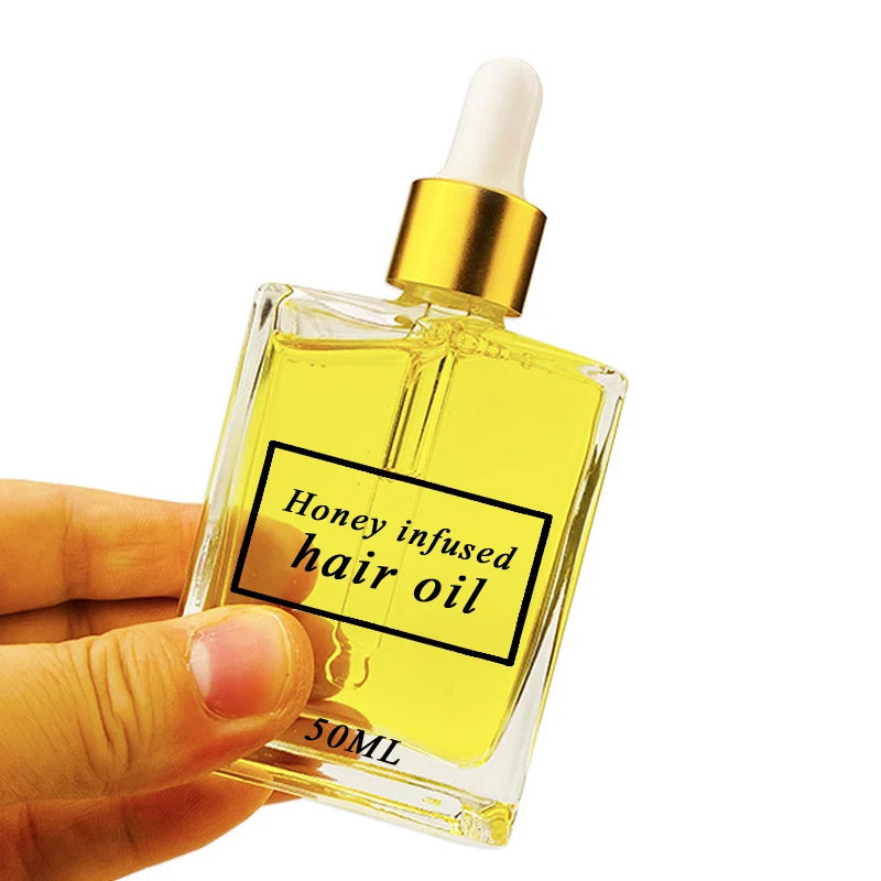 50ml Honey Infused Hair Oil Nourish Moisturizing Improve Frizzy Knotted Hair Care Serum Oil