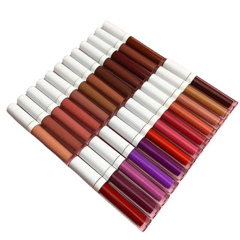 Cheap Price 12colors Velvet Matte Lipgloss Hot Sale Liquid Waterproof Matte Lipstick Wholesale Mini Lip Stain
