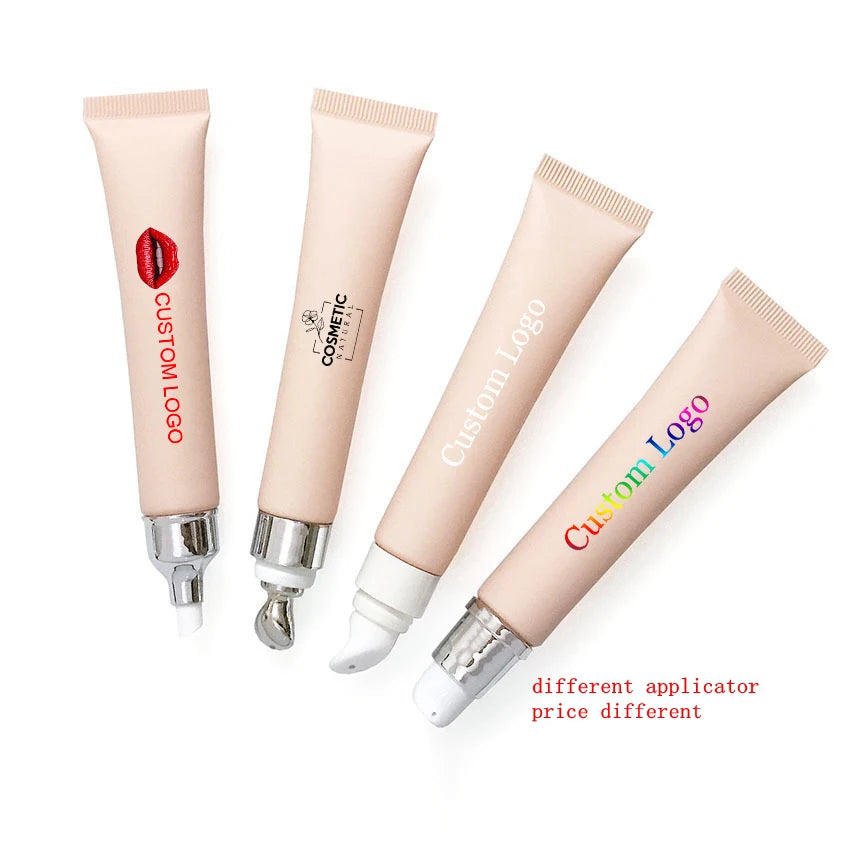 Cosmetics Empty 20Ml Lip Oil Packaging Lipgloss Eye Cream Lotion Squeeze Tube Custom Logo Plastic Pink Gold Lip Gloss Tube