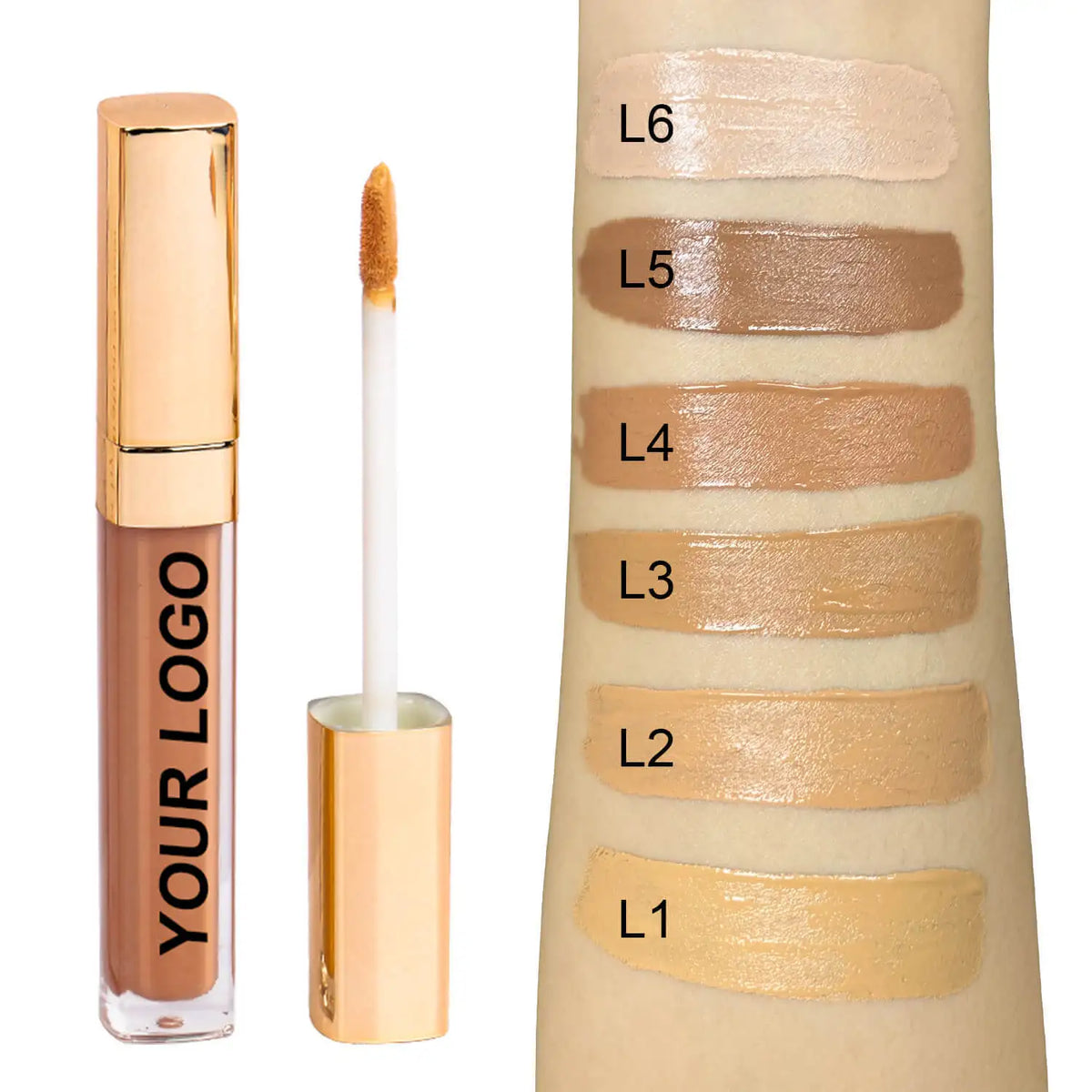 Custom Cosmetics Full Coverage Eye Brow Vegan Liquid Concealer Private Label Makeup