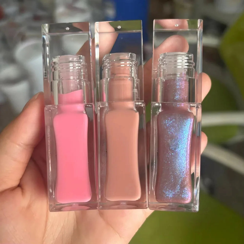 Custom Logo Vegan Hydrating Mirror Silky Non-sticky Lip Glaze Liquid Lipgloss Private Label Waterproof Long Lasting Lip Gloss