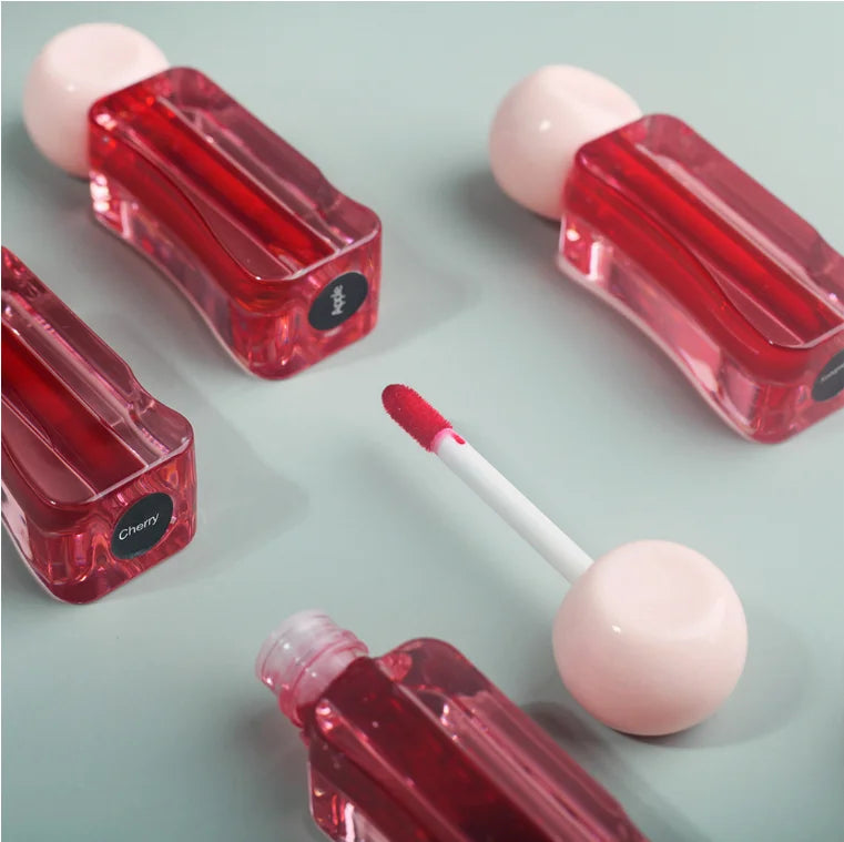 Custom Logo Vegan Lip Tint Fruit Flavor Moisturizing Tinted Smooth Long Wear Makeup Lips Glaze Hydrating Lip Gloss Oil