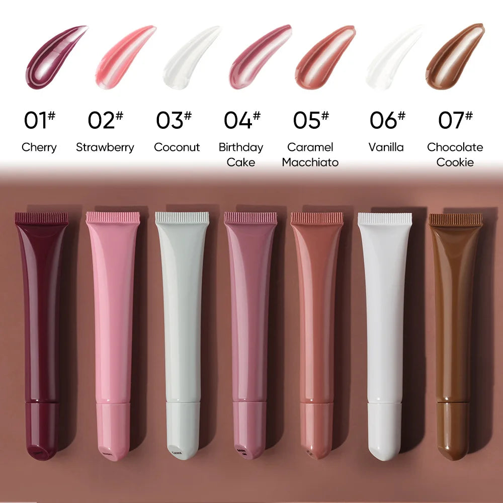 Custom Low MOQ Private Logo Lip Gloss Vegan Lip Pomade Oil Cruelty Free Moisturizing Plumping Lip Oil Tint Glow Balm