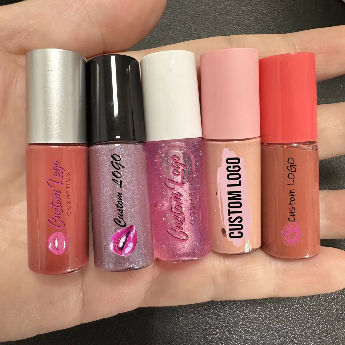 Custom Private Label Mini 3ml Lipgloss Kits Waterproof Lipstick Kit Lip Makeup for Girls Moisturizing 3pcs Set Lip Gloss Kit
