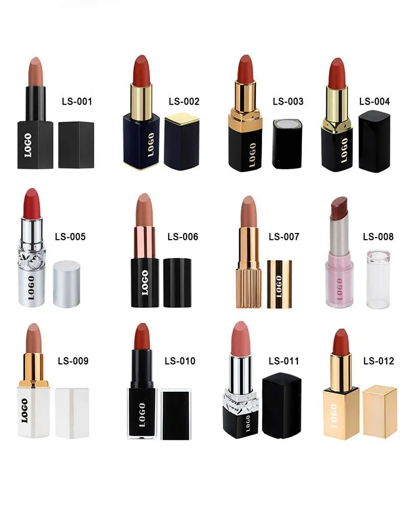 Custom Waterproof Lip Makeup Private Label Nude Lipstick Oem Solid Lip Stick Cosmetics Lipstick in Your logo Matte Lipstick