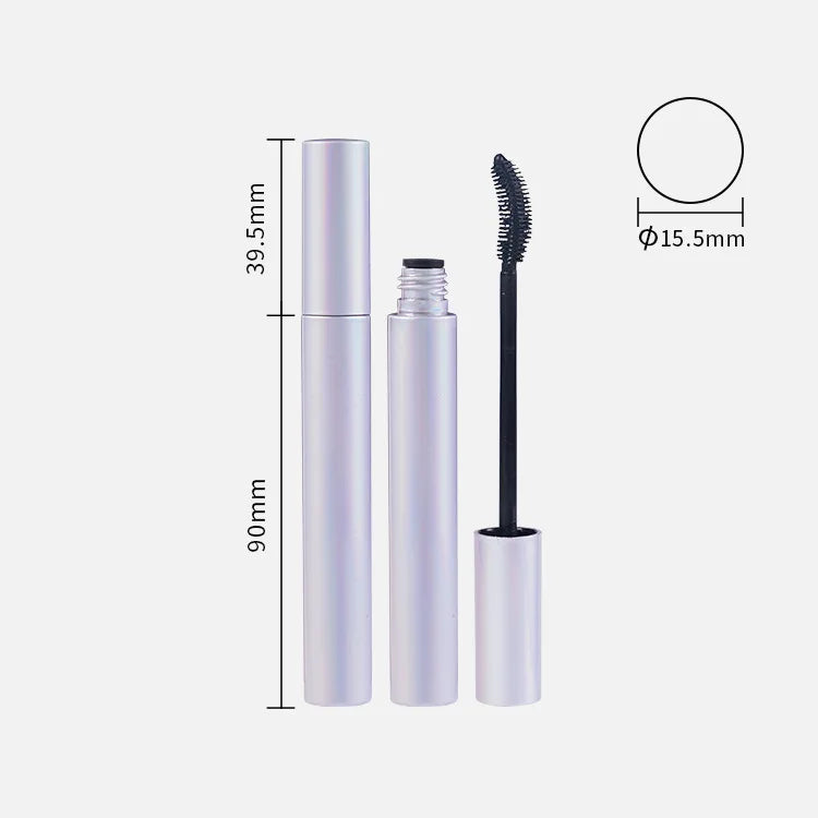 Custom logo Makeup Silver Mascara Bottle Curve Brush Eyelash Waterproof Mascara Private Label