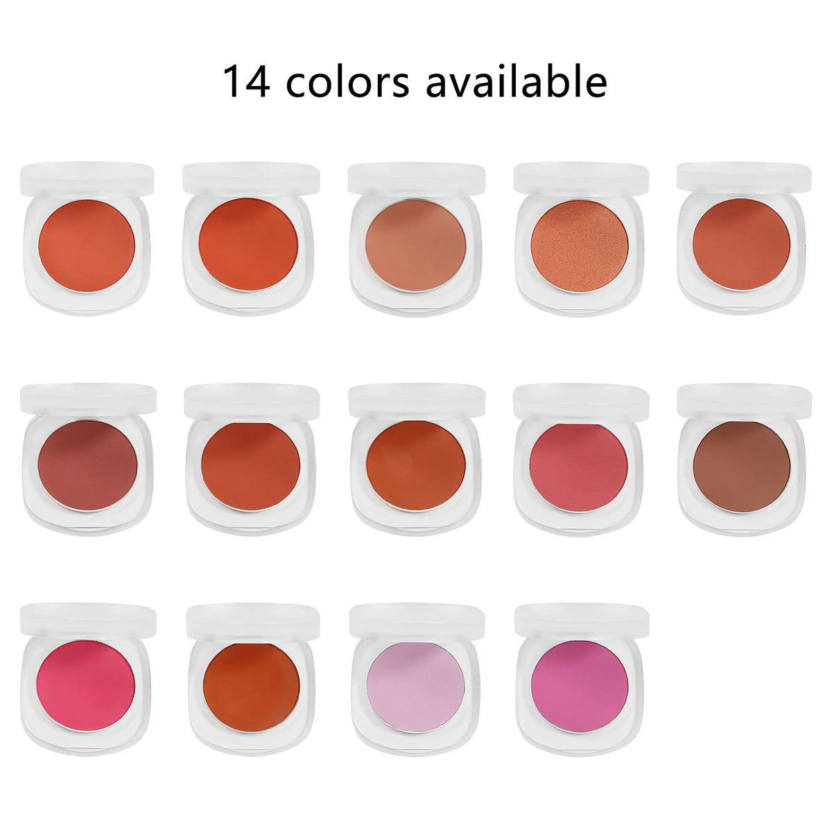 Customize Own logo Brand Cruelty Free Vegan Waterproof Bronzer Makeup Pressed Powder Blush Makeup Blush Private Label Blusher