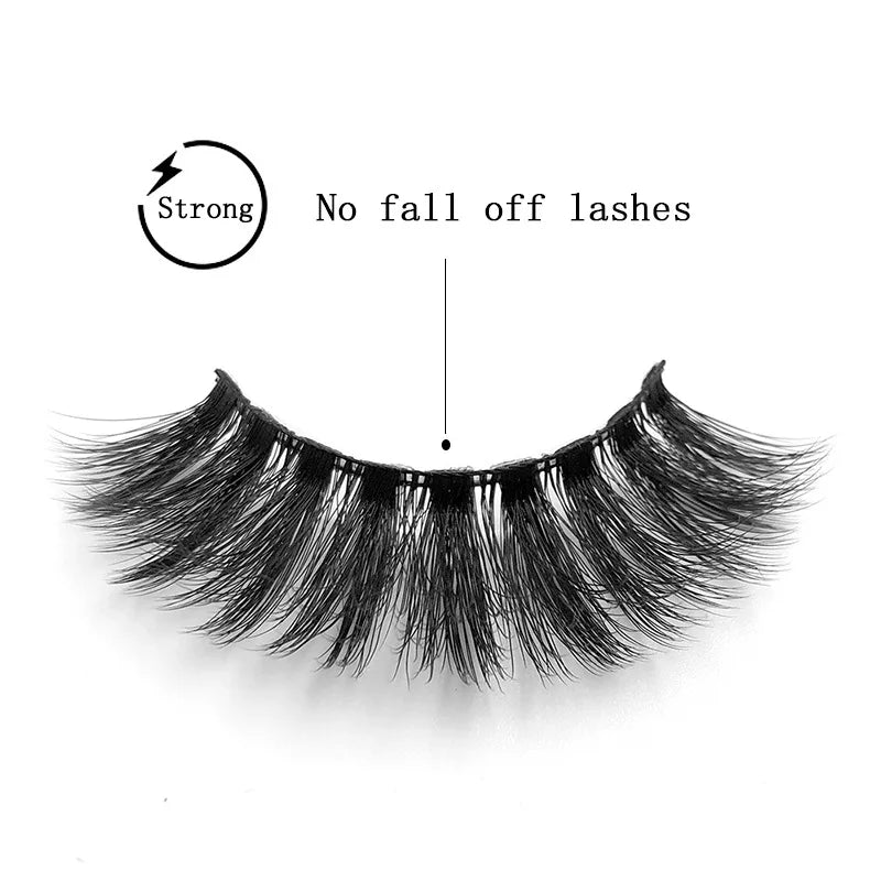 5 pairs mink 25mm handmade vegan silk natural eyelashes long thick extensions reusable 3d false eyelashes g800-g805