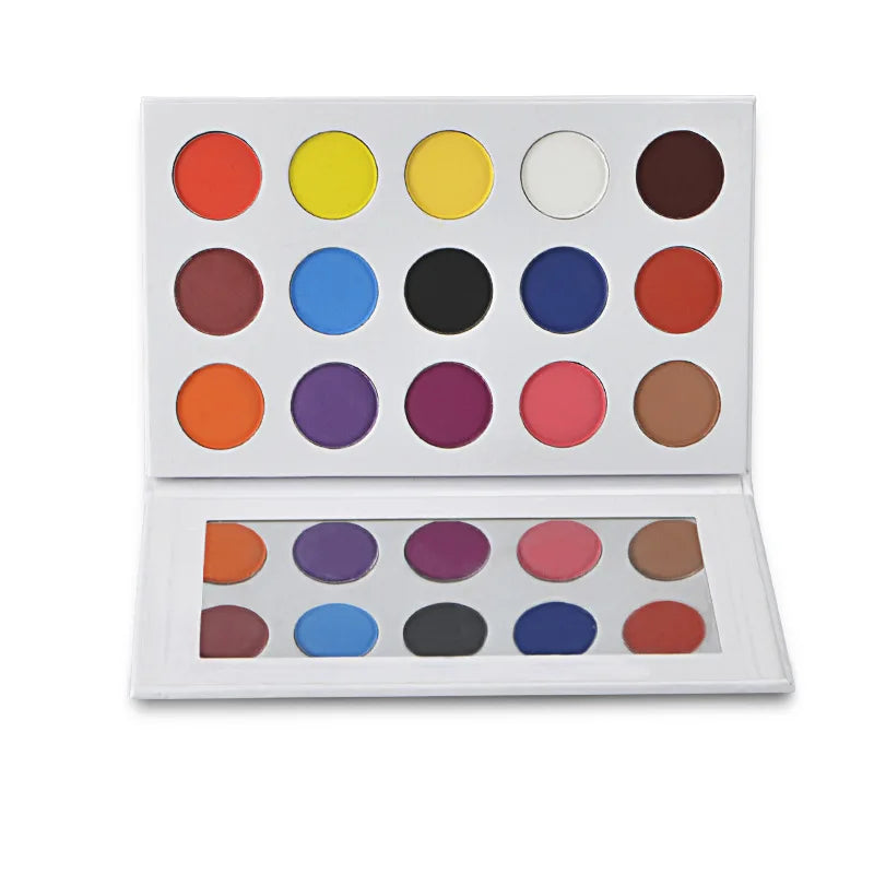DIY 15 Color Long Lasting High Pigment Matte Shimmer Eyeshadow Palette With 3 Colors Palette To Choose