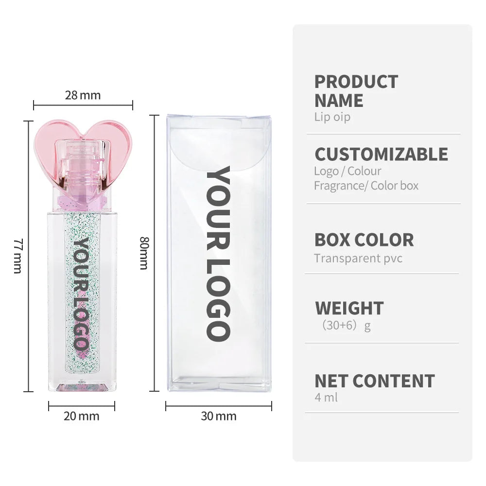 lip makeup 6 colors vanilla flavor cute tube vegan nourishing moisturizing shimmer lip oil