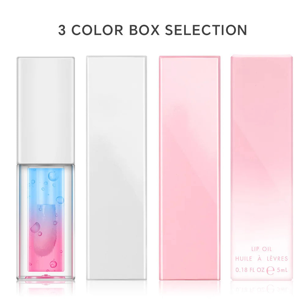 new arrival 5 colors lip oil dual-shade fruit lip balm lip tint moisturizing lip oil