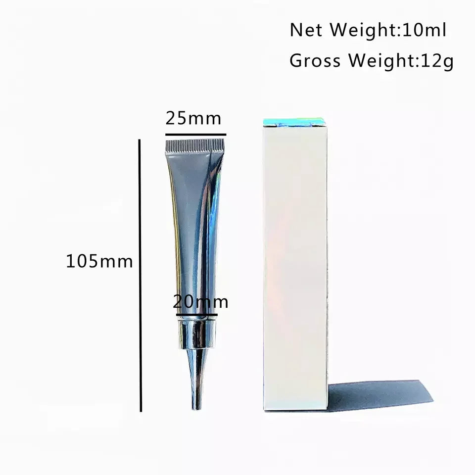 Eyeshadow glue base primer in holographic tube