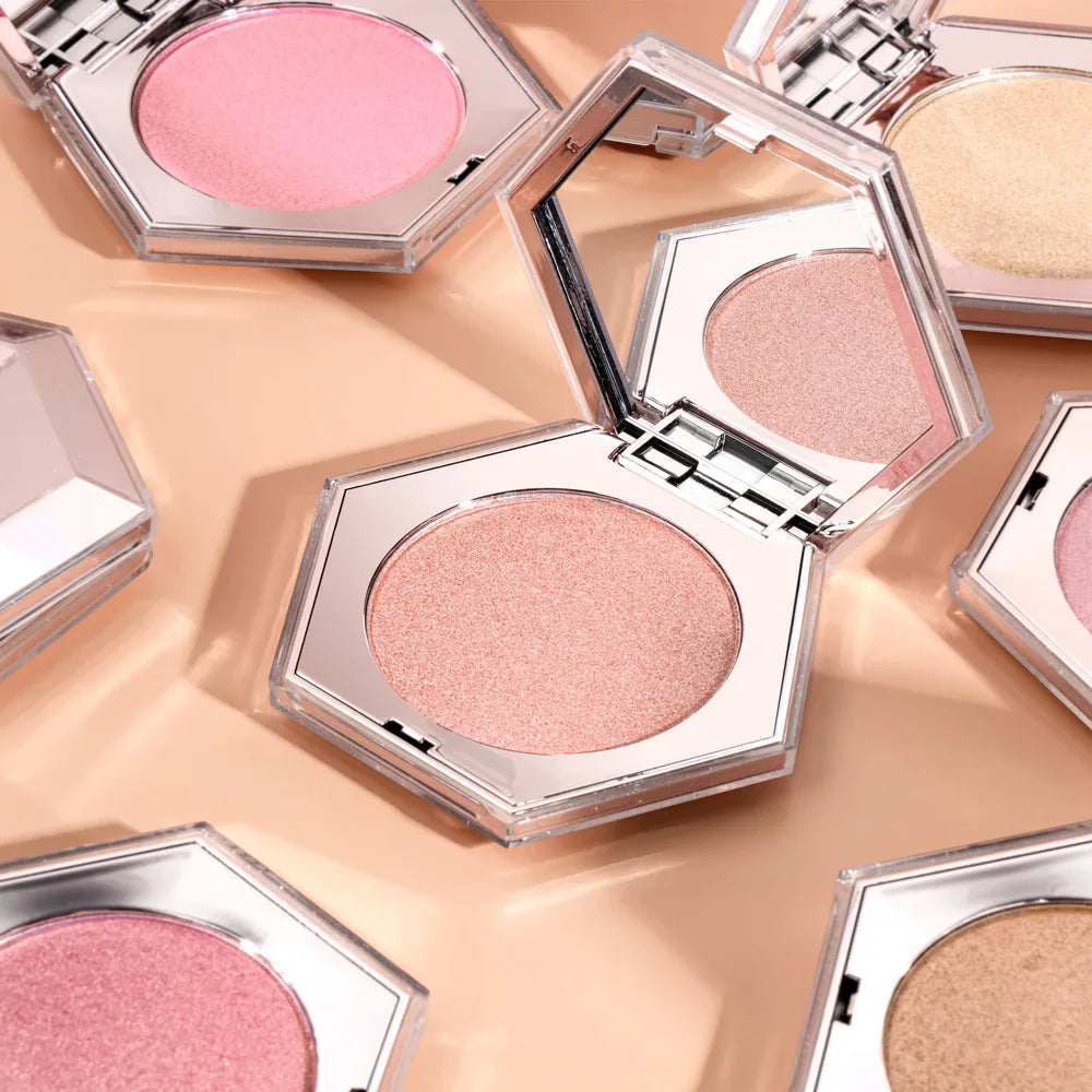 single color shimmer highlighting powder palette face and body makeup high pigment powder highlighter