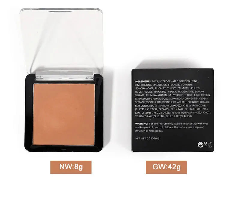 vegan high pigment pressed powder waterproof compact contouring foundation palette face makeup setting powder
