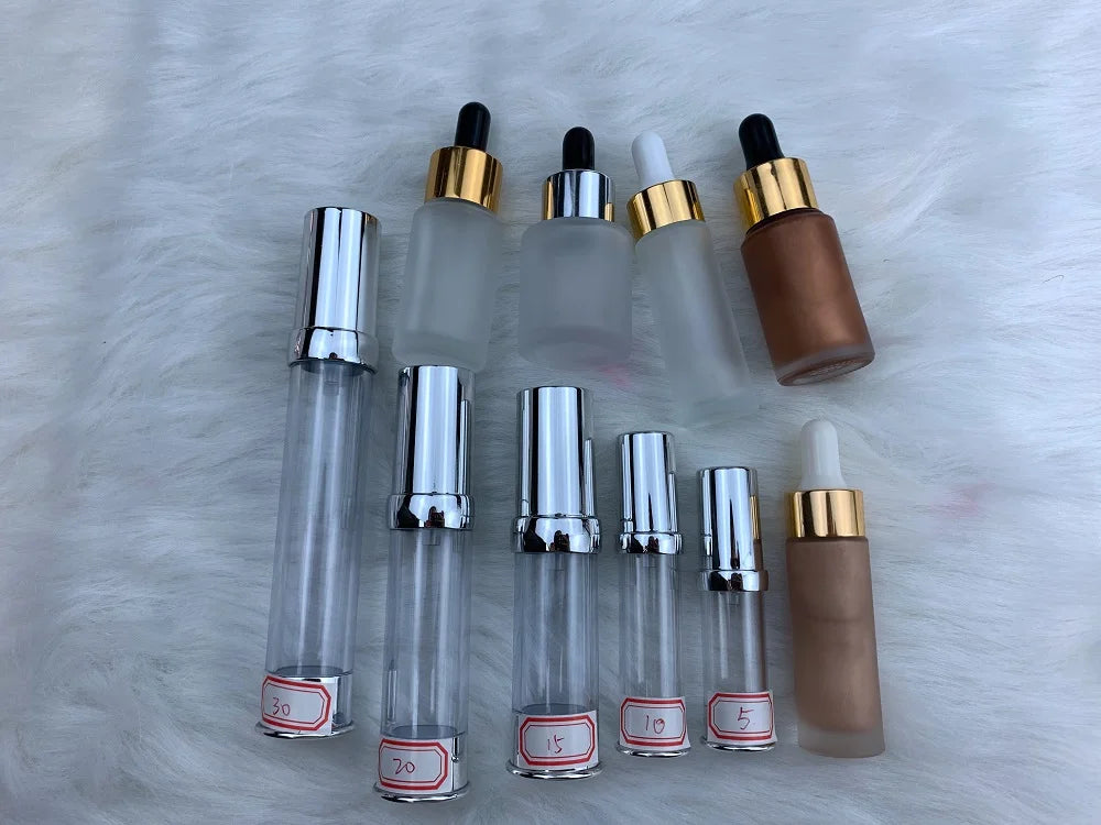 high pigmented vegan organic liquid makeup shimmer face and body highlighter with your
