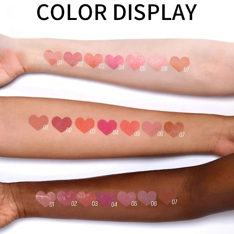 heart shaped stamp cushion blusher diy 7colors cushion blush love seal blush makeup