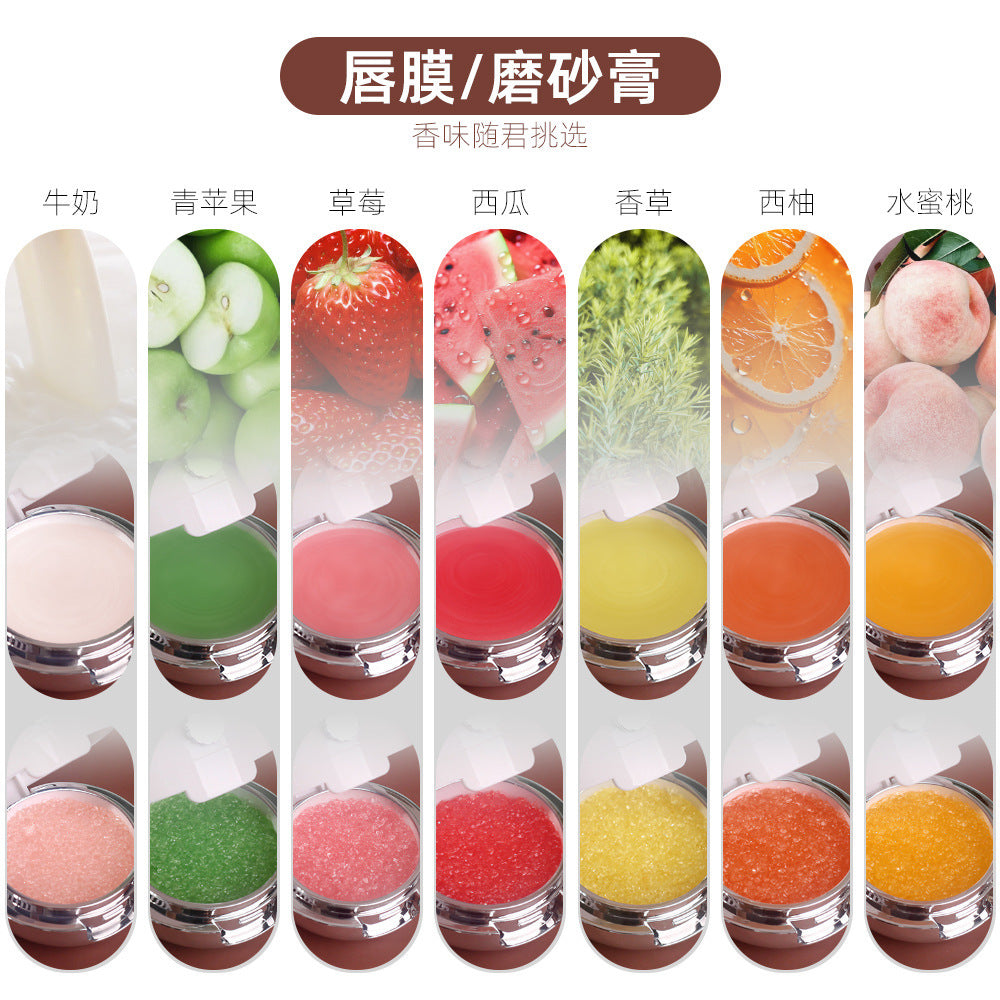 Fruit sleeping lip mask with brush 7 colors
