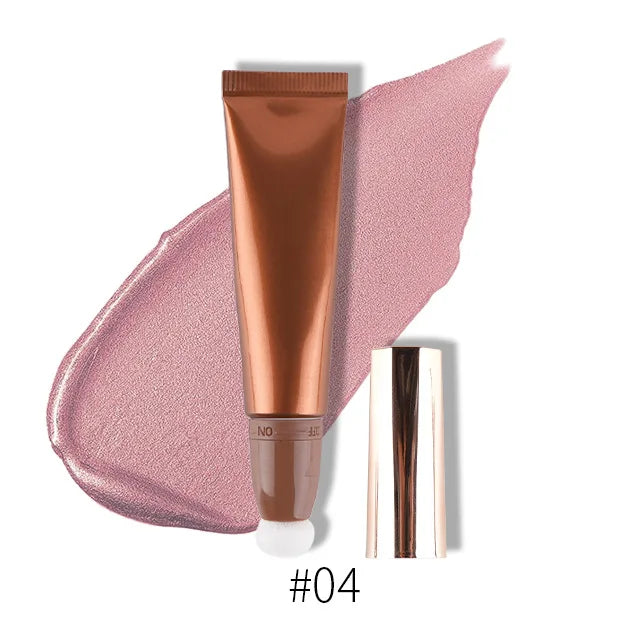 High Glossy Face 6 Colors Squeeze Tube Illuminator Liquid Highlighter Makeup Pearl Shimmer Lasting Sparkling Highlighter