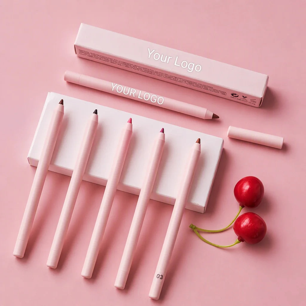 High Pigment Long Lasting Lip Makeup No Logo Lip Liner Pen Custom Private Label Cosmetics Lip Line Pencil