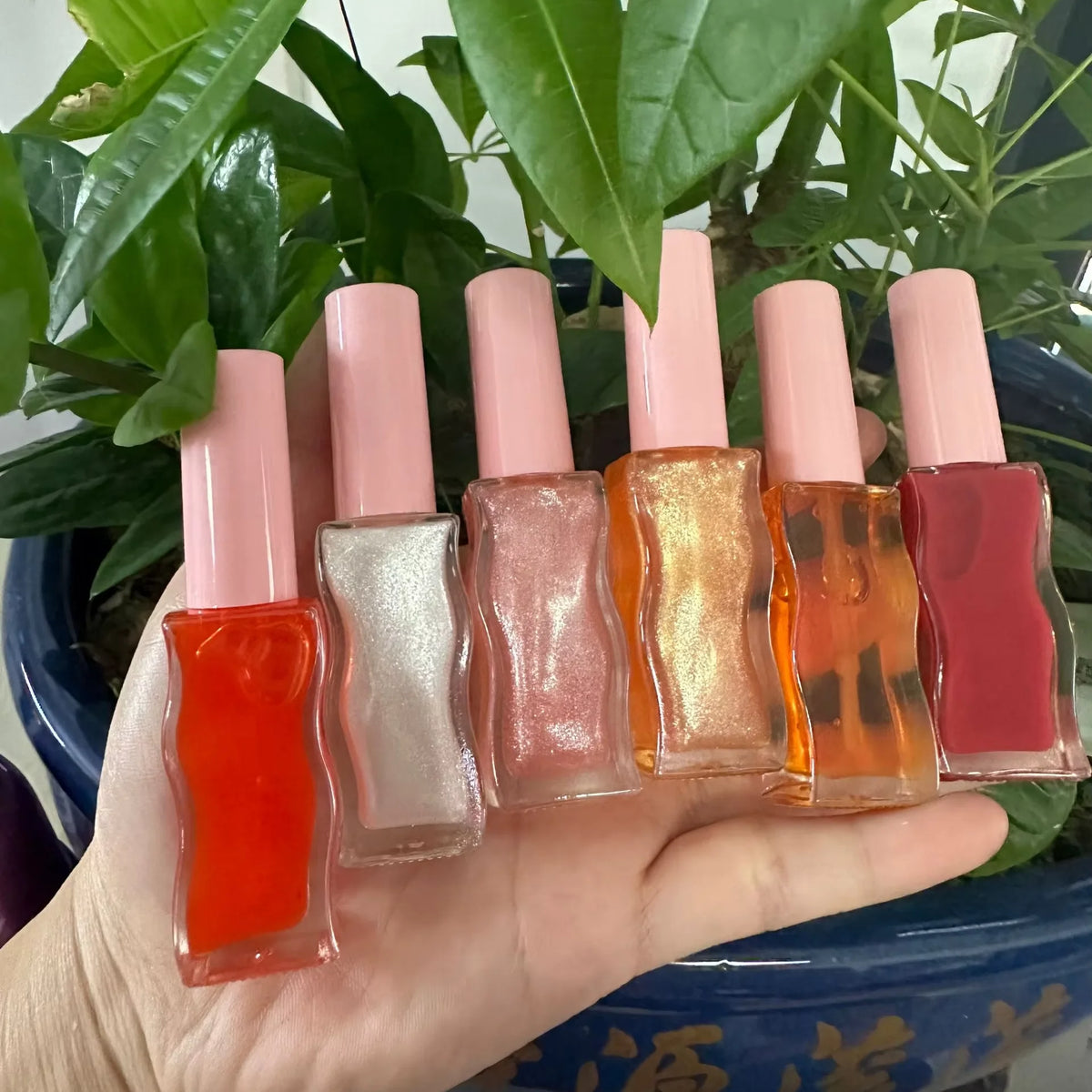 Hot Moisturizing Lip Glow Oil Customize Hydrating Tinted Lip Balm Plump Gloss Vegan Fruit Private Label Lip Oil