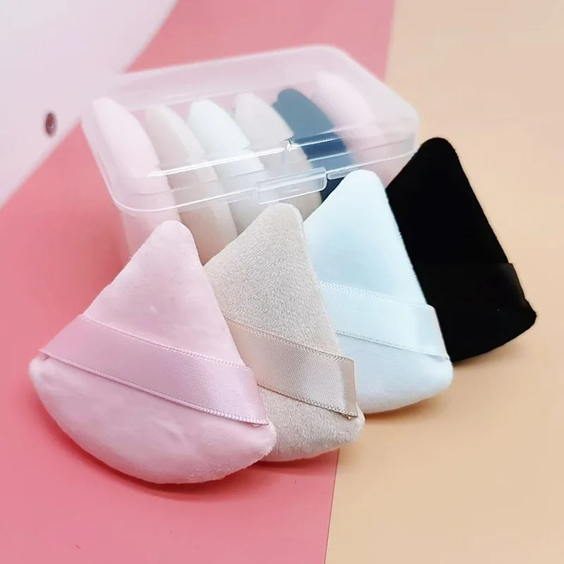 Hot Sale Makeup Puff Pink White Face Powder Puff Washable Soft Comfortable Triangle Makeup Powder Puff