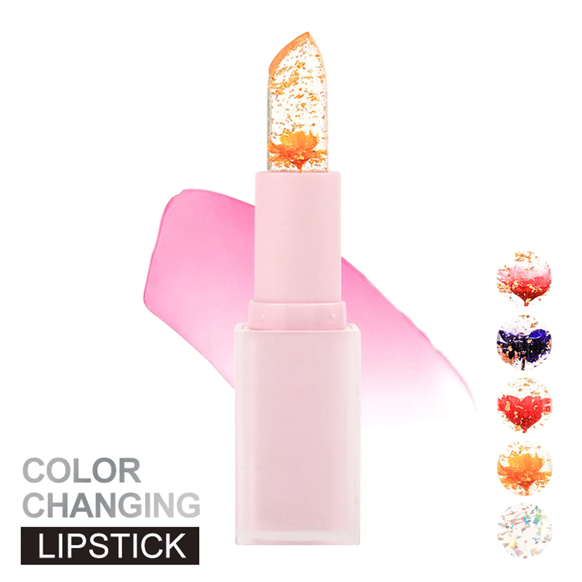 Long Lasting Nutritious Lip Flower Balm Lips Moisturizer Magic Temperature Color Change Clear Jelly Crystal Lipstick Ph Lip Balm