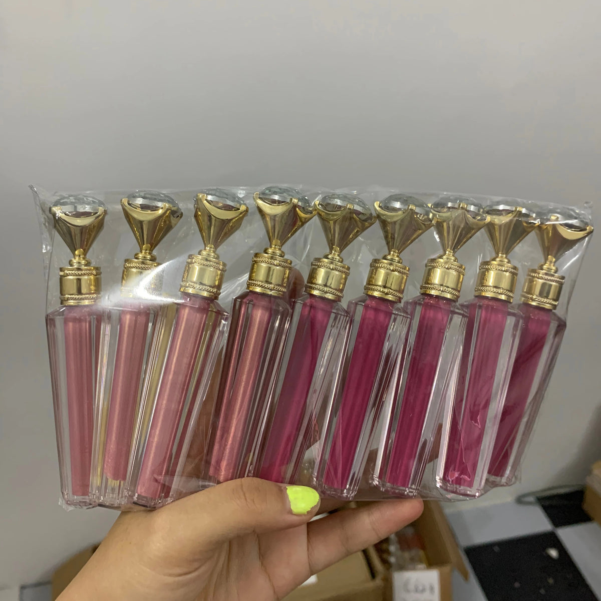 Luxury Diamond Liquid Lipstick Moisture Cruelty Free Liquid Lipgloss Long Lasting Waterproof Liquid Lipstick
