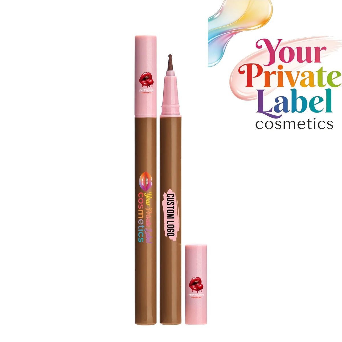 New Arrival Liquid Lip Liner Private Label Waterproof Long Lasting Black Brown Lip Liner with Rounded Ball Applicator Wholesale