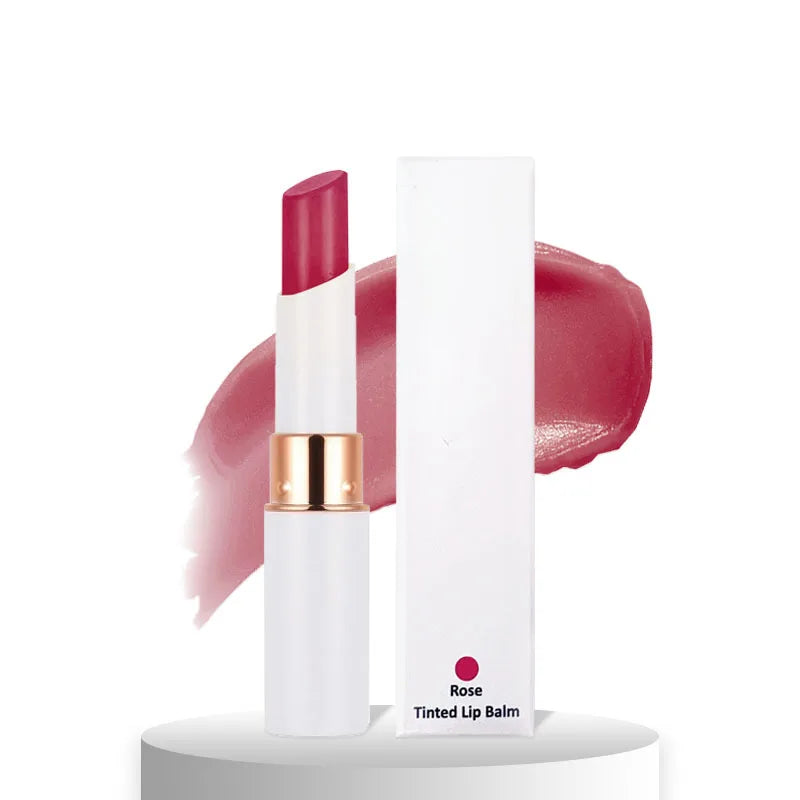 No Logo Wholesale Private Label Customized Logo Vegan Lip Care Rose Color Change Moisturizing Tinted Lip Balm