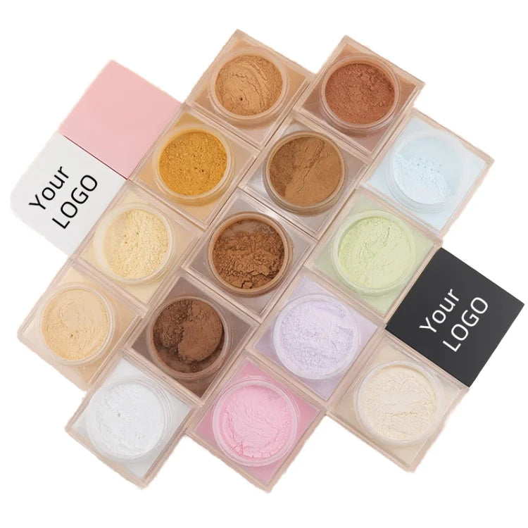 OEM Custom Logo Private Label Finishing Makeup Setting Powder Vegan Matte Finish Oil-control Waterproof Loose Powder