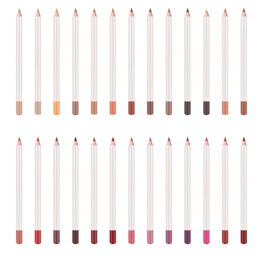 Popular Style 15 Colors Vegan Matte High Pigmentation Waterproof Long Lasting Retractable Lip Liners Pencil Private Label