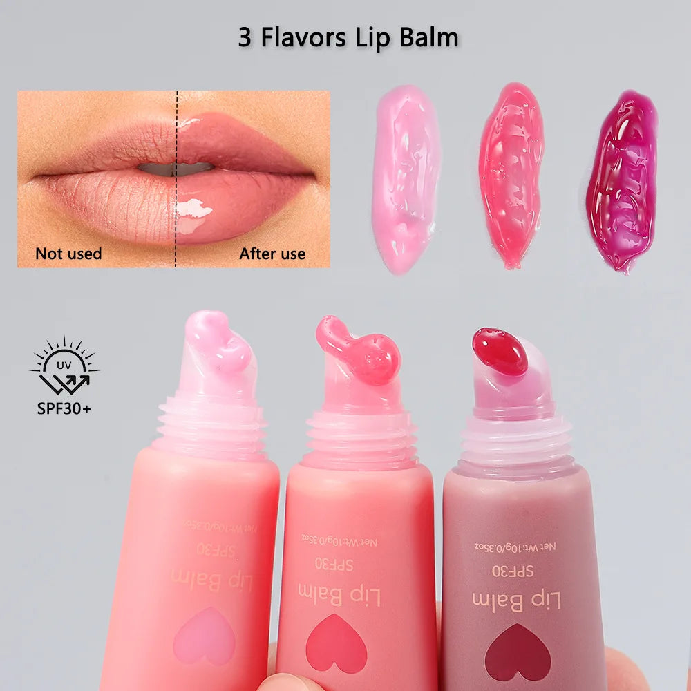 Private Label 45 Degree Massage Head Squeeze Tube Lip Gloss Lipbalm Cream Sunscreen Balm SPF 30 Vegan High Moisturizing Lip Balm