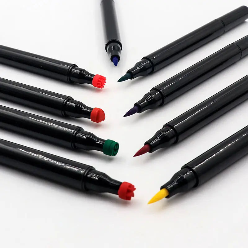 Private Label Double Head Waterproof Eyeliner Wing Stamp Pencil Long Lasting Liquid Stamp Seal Colourful 2 in 1 Eyeliner Pen