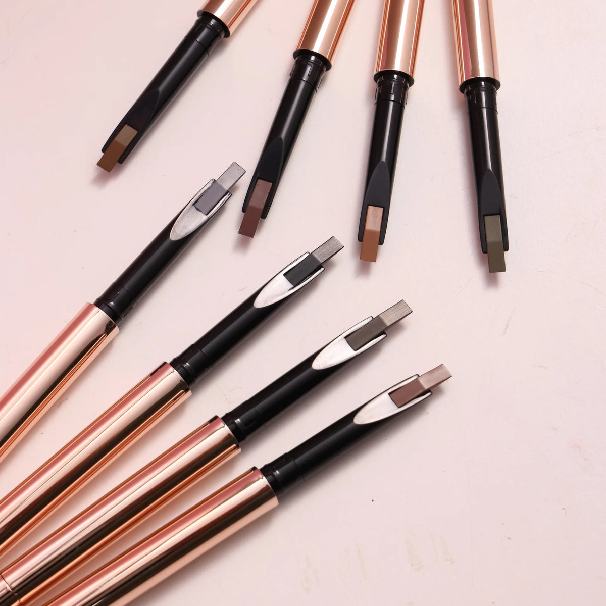 Private Label Makeup Multi Color Eyebrow Pencil Customized Logo Waterproof Long Lasting Machete Brow Pencil