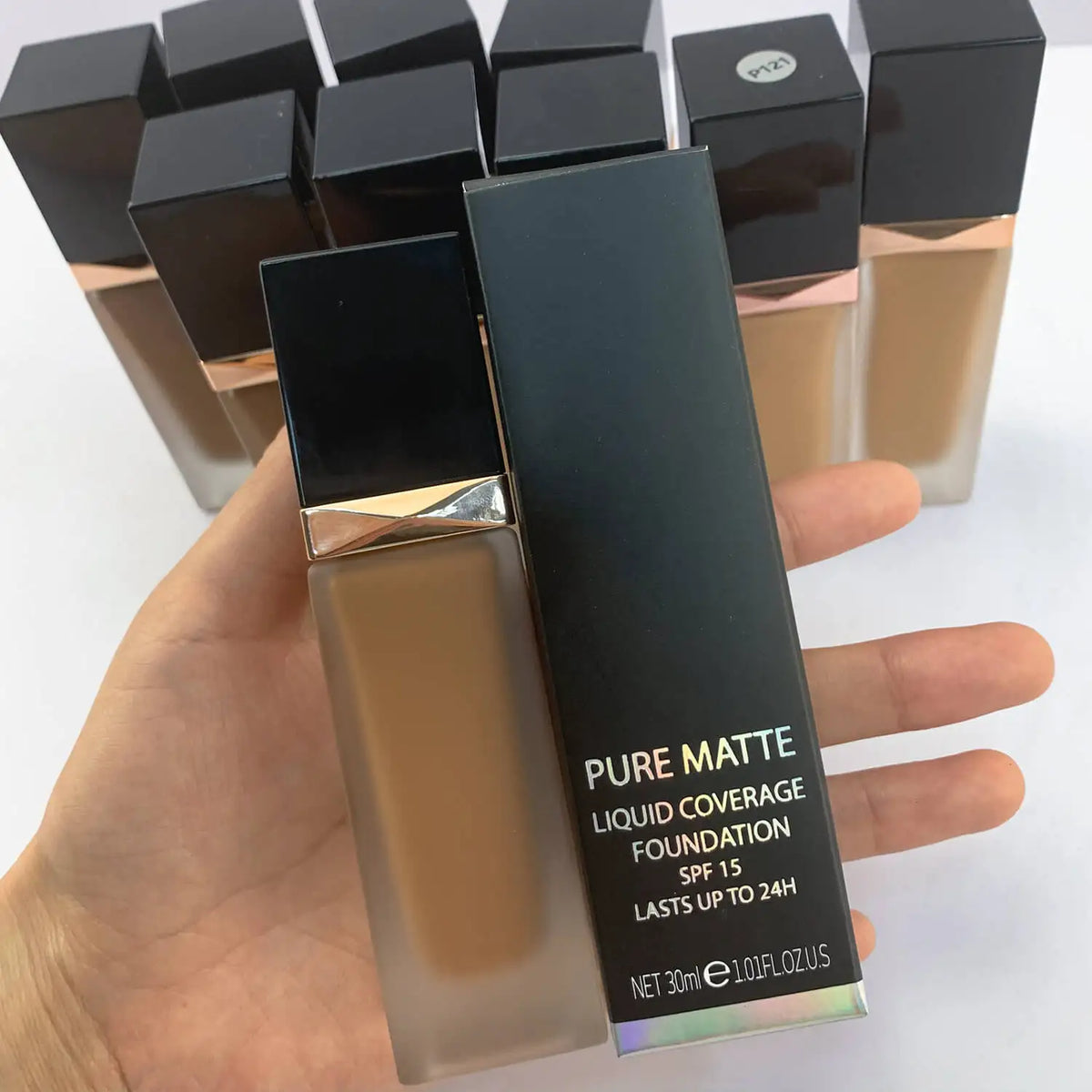 Private Label Vegan Liquid Foundation Oil Free Water Proof Cream Long Wear High Quality Foundation Full Coverage With Sunscreen