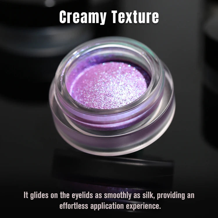 Private Logo Duochrome Cream Eyeshadow High Pigment Buttery Glitter Eyeshadow Vegan Cruelty Free Metallic Pearl Eye Shadow
