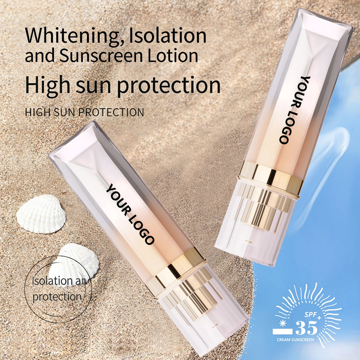 Skin Tone Trimming UV Protection Primer SPF 35 PA++ Natural Brightening Sun Protection Cream Face Makeup Isolation Sunscreen