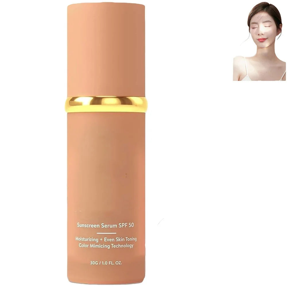 Spf 50+ Longwearing Waterproof Vegan Natural Makeup Medium Spectrum Full Coverage Hydrating Color Changing Sunscreen Foundation