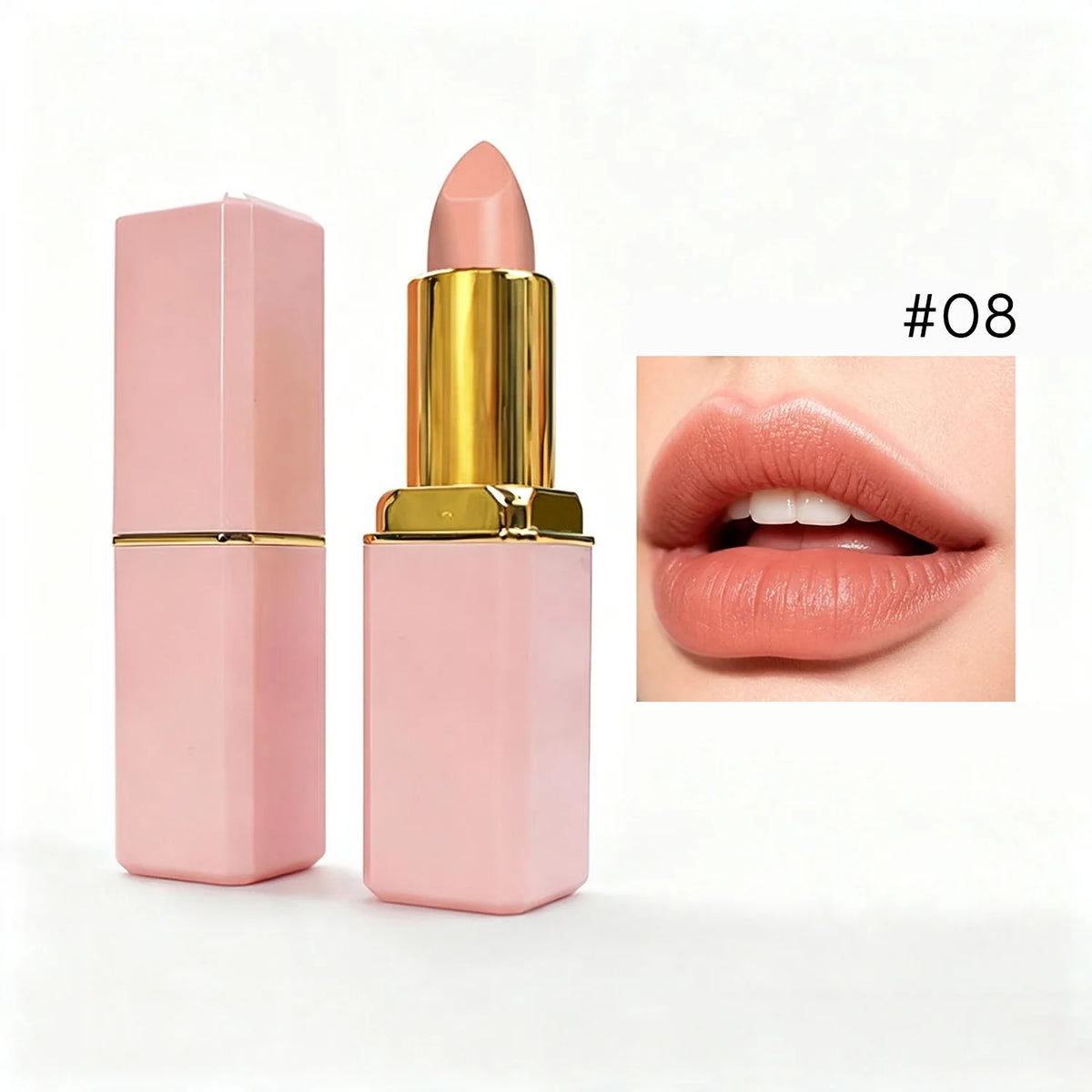 Wholesale 12 Colors Private Label pink Tube Moist Lipstick Matte Lipstick Velvet Moist Lipstick Lip Care Lipstick Lip Tint