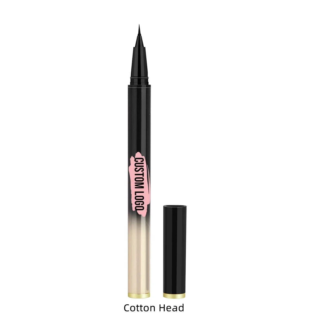 Wholesale Bulk Black Pencil 4 Types Different Hair Tip Fine Eyeliner Waterproof Long Lasting Vegan Liquid Eyeliner Private Label