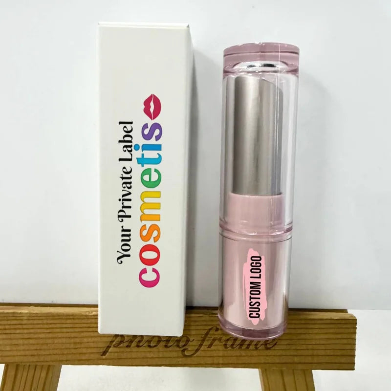 Wholesale Cosmetics 24 Colors Pink Round Tube Natural High Pigmented Smooth Matte Lipstick Private Label