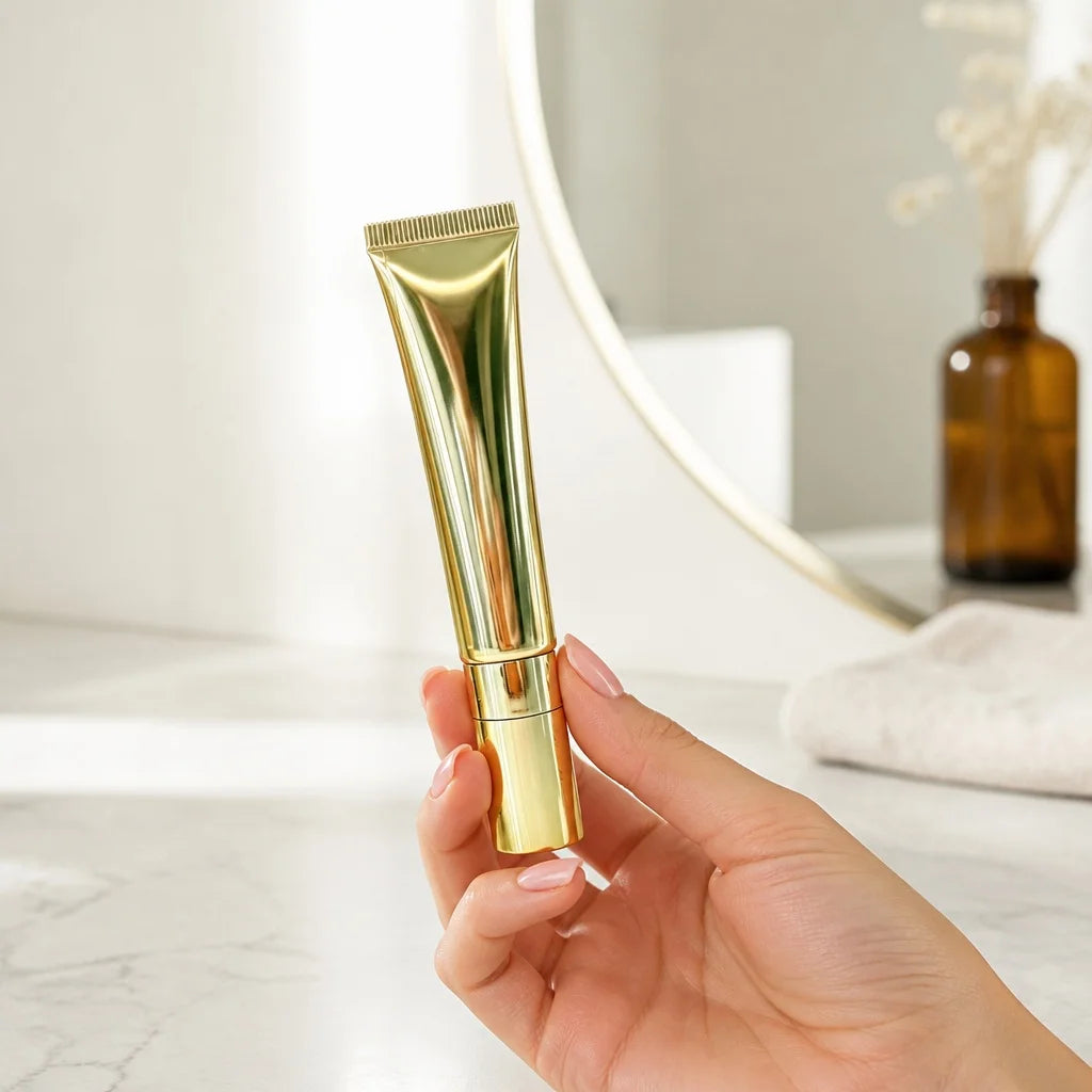 Wholesale Customize logo Lip Care Oil Metal Applicator Squeeze Tube Lip Balm Private Label Lip Plumper Oil Hydrating Lip Oil