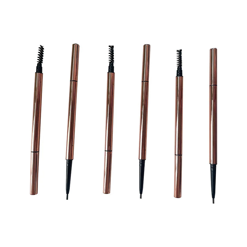 Wholesale Double Ended Slim Custom Logo Eyebrow Pencil With Brush Waterproof Private Label Eye Brow Enhancer
