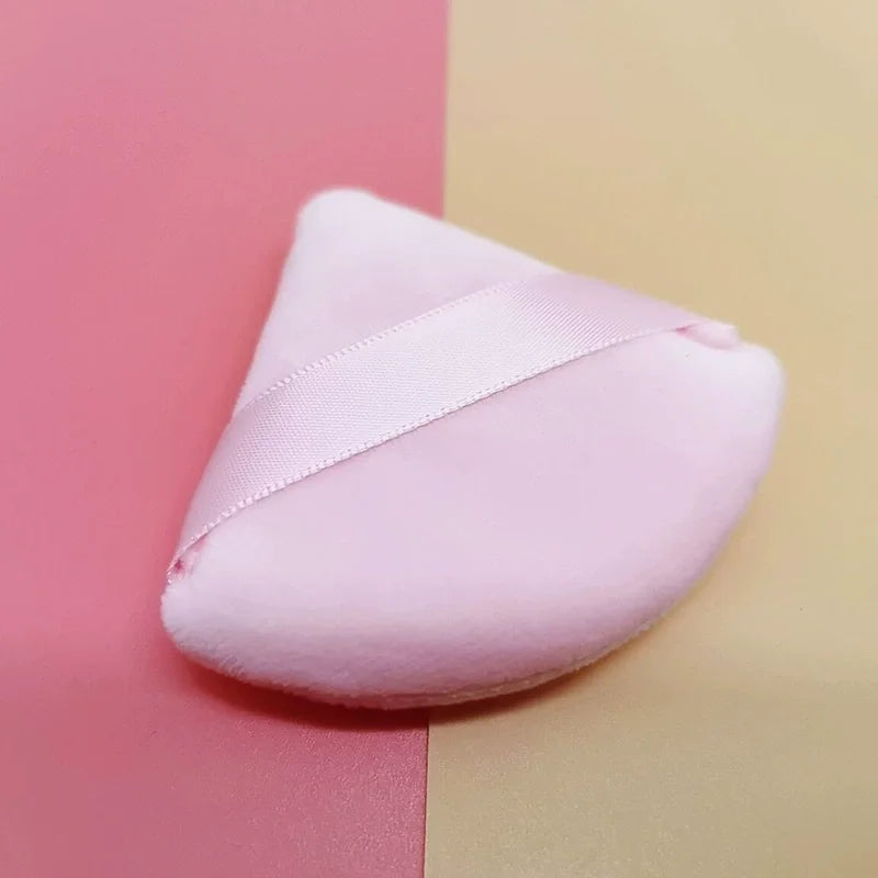 Wholesale Face Cosmetics 4 Colors Face Powder Puff Makeup Sponge Soft Triangle Powder Puff with Bag