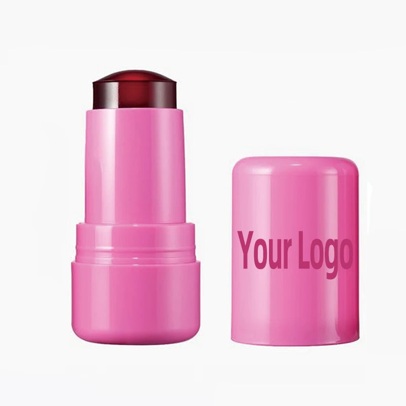 Wholesale Face Makeup 4 Colors Pink Tube Long Lasting Waterproof Jelly Tint Lip Cheek Jelly Blush Stick Private Label