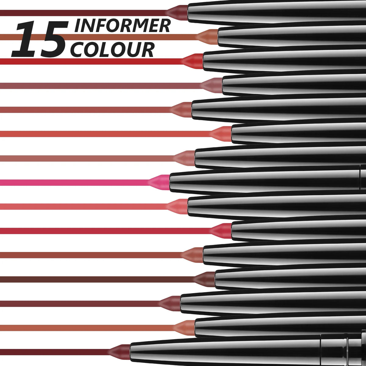Wholesale Matte Dark Brown Lip Liner Pencil With Built in Sharpener Private Label High Pigment Vegan Black Lipliner Pencil
